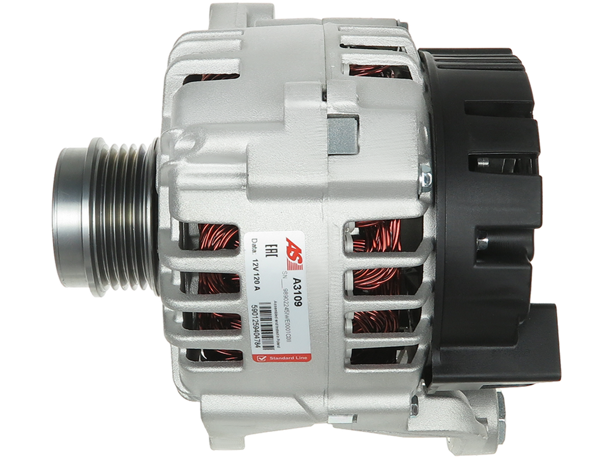 Alternateur Lucas LRA1996 12 V 120 A avec poulie AFP compatible Audi, VW et Skoda, fourni par distripiecesautos66