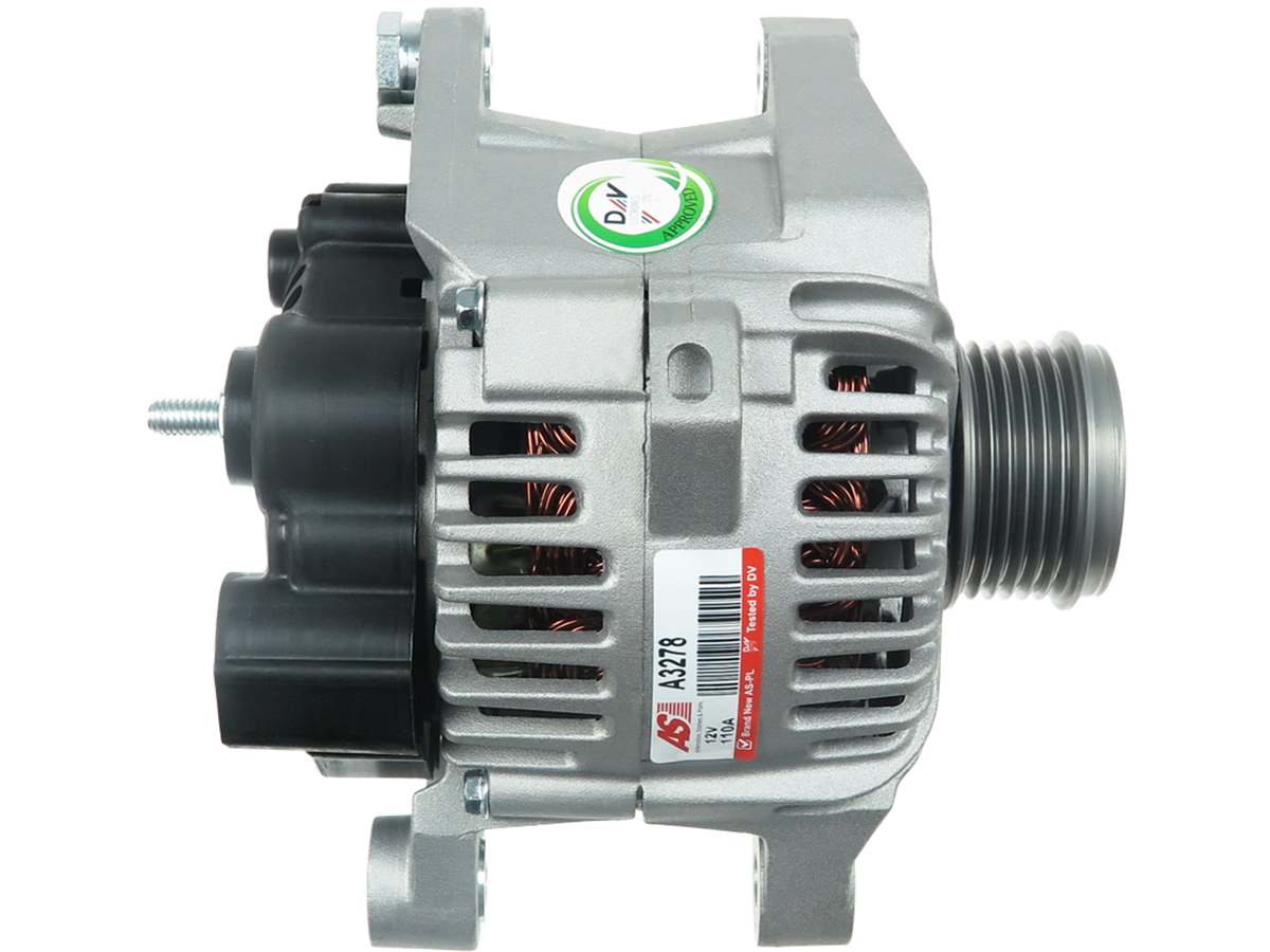 Alternateur Valeo TG11C089 12V 110A 6 gorges pour Hyundai et Kia, vue détaillée du composant automobile, vendu par distripiecesautos66 — alternateur Hyundai Kia pas cher à Perpignan dans les Pyrénées-Orientales