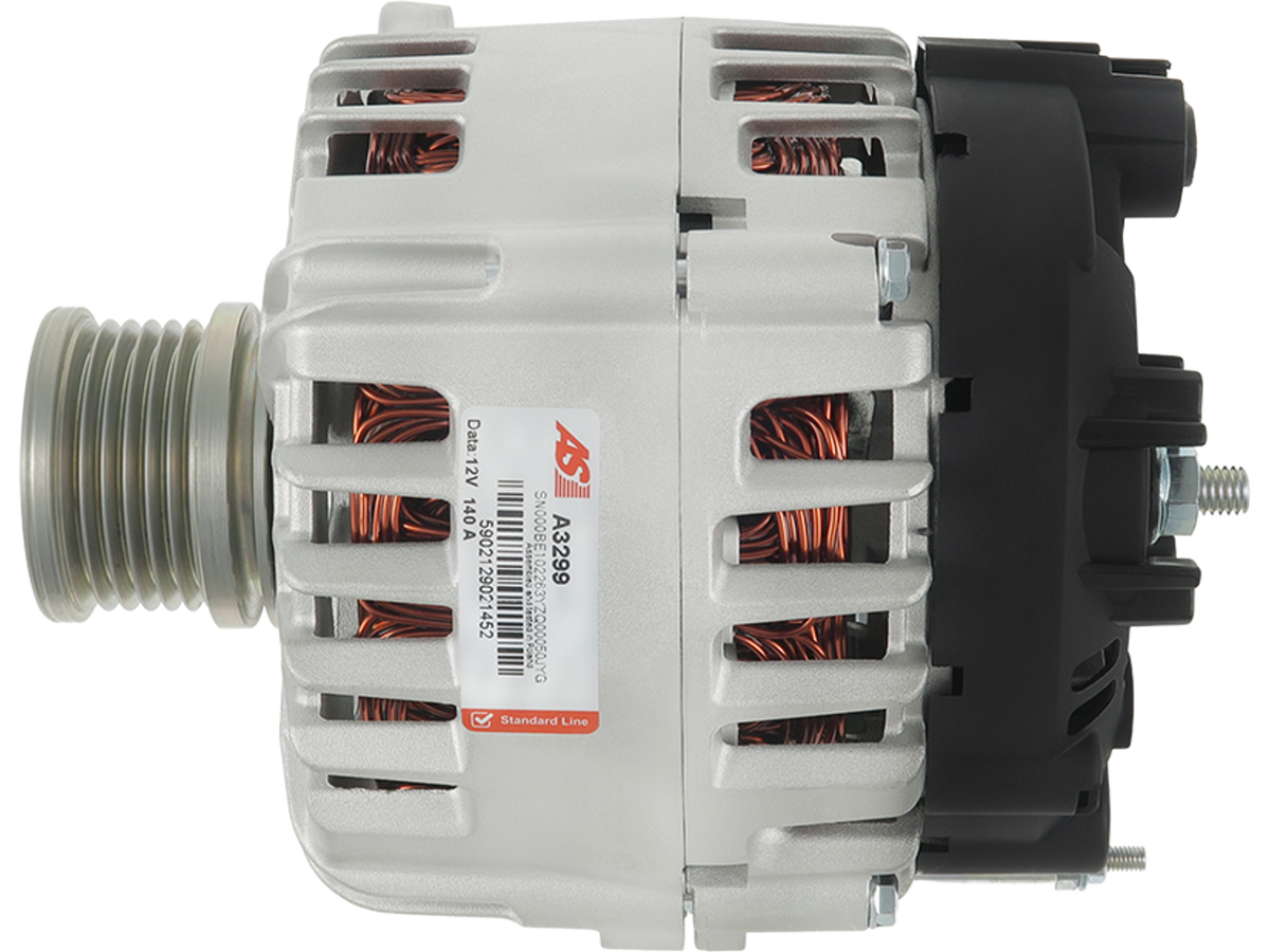 Alternateur 12 V 140 A Lucas LRA3185 OE TG14C044 pour Audi A1 A3 A4 A5 Q3 Q5 et MAN TGE, vue détaillée du produit par distripiecesautos66