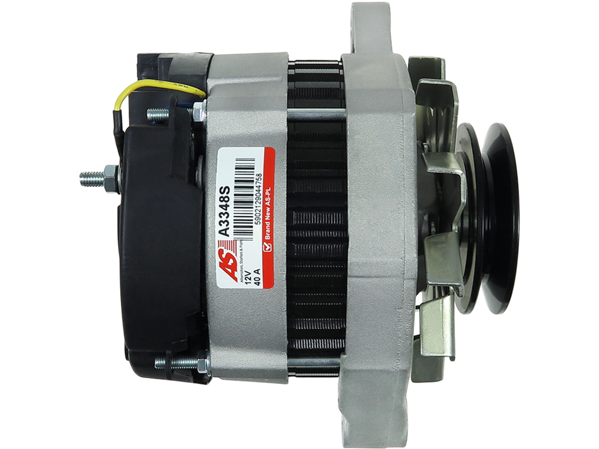 Alternateur 12V 40A Peugeot 97501203 Renault Dacia avec poulie AP, référence A3348S, vue de côté – distripiecesautos66
