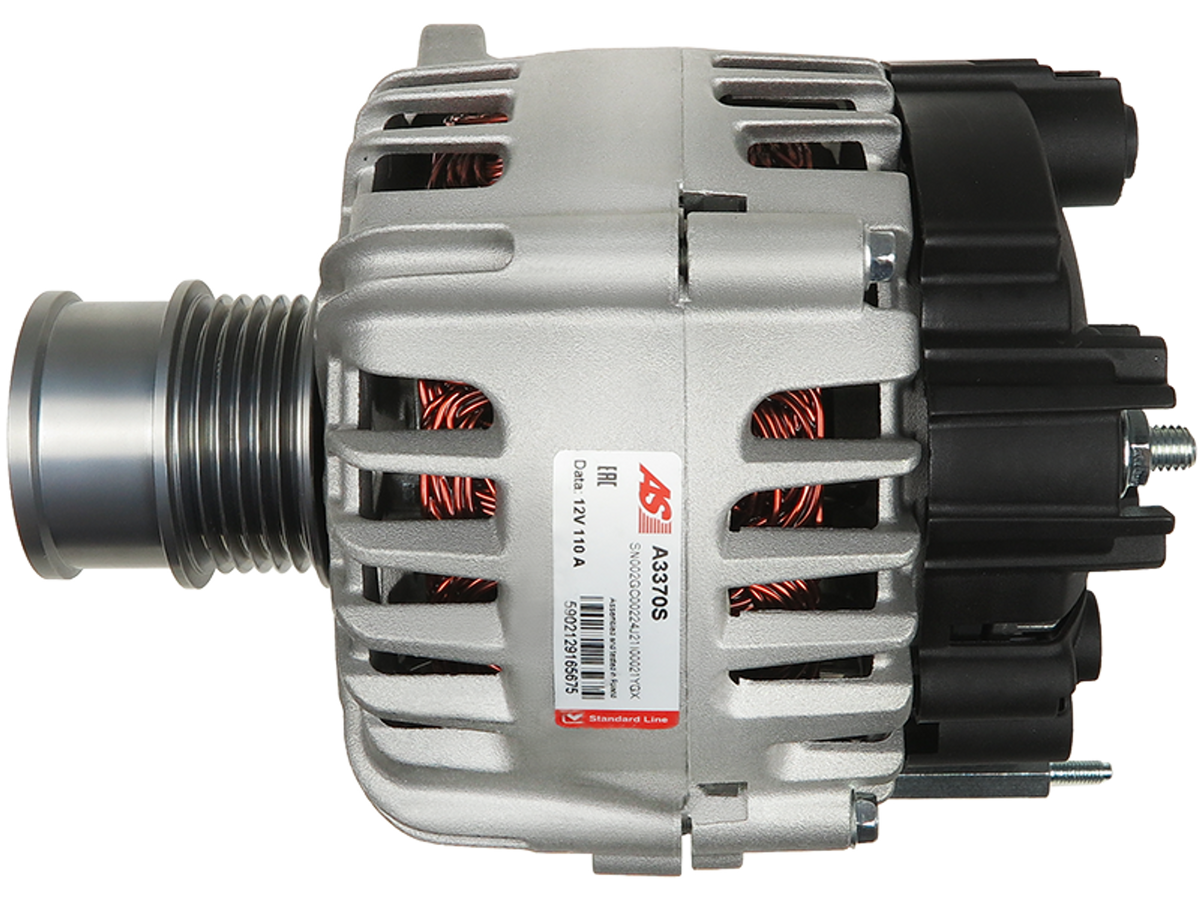 Alternateur Lucas LRA3872 12 V 110 A avec poulie AFP, compatible Audi, Seat, Skoda et VW, fourni par distripiecesautos66
