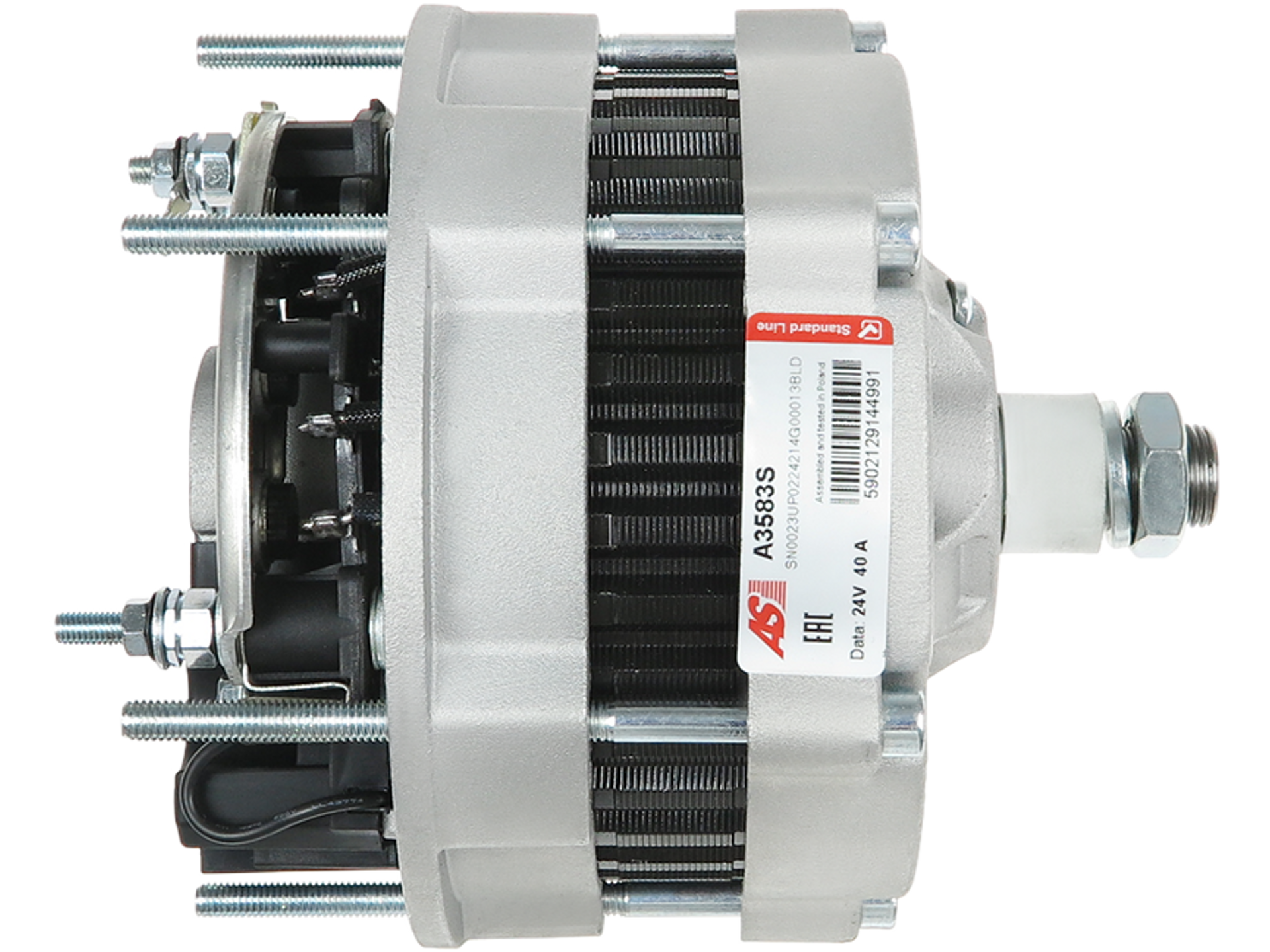 Alternateur 12V 40A HATZ 4M43, 4M42, 4M41 – Qualité Origine, Réf. A3583S, vue détaillée de la pièce, vendu par distripiecesautos66 parmi les Alternateurs Hatz pas cher.