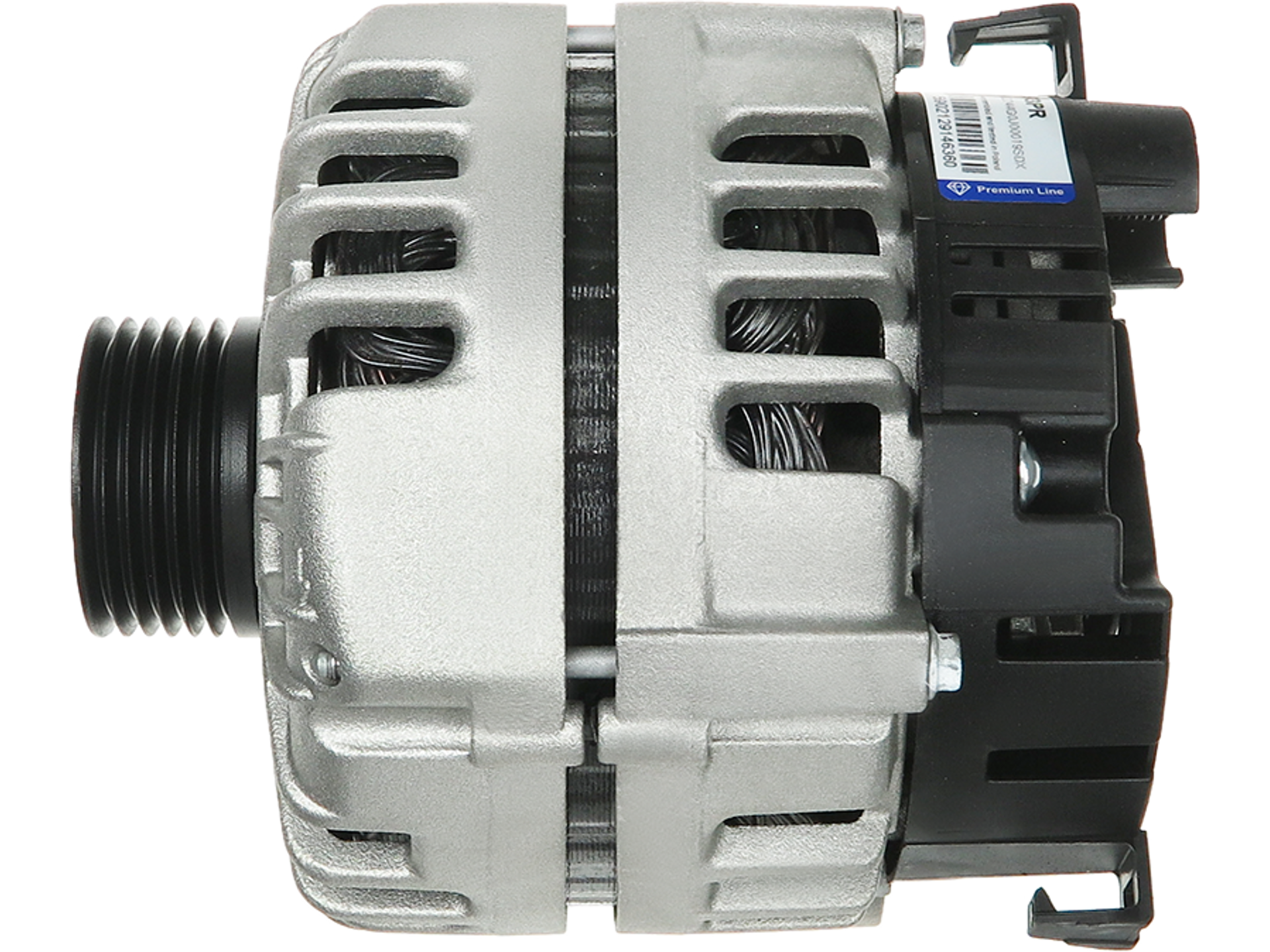 Alternateur Lucas LRA1872 12 V 120 A, vue latérale avec poulie et connecteur, compatible Citroën Peugeot Renault 3.0 V6 – distripiecesautos66