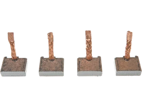 Balais charbons démarreurs Bosch 1004320110, pièces détachées Bosch compatibles pour véhicules, tension 12V, dimensions spécifiques adaptées.