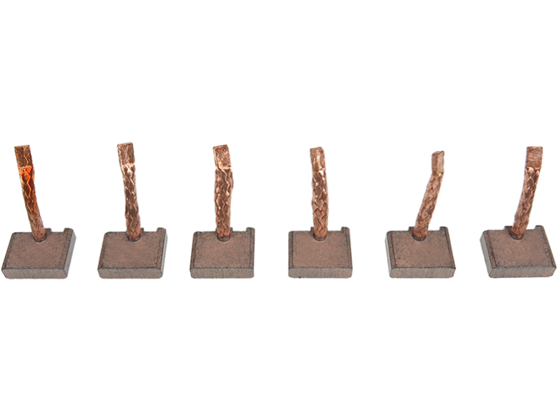 Balais charbons démarreurs Bosch 0001139004 de distripiecesautos66, représentant un ensemble de balais avec tiges en cuivre pour démarreurs Bosch et Valeo.