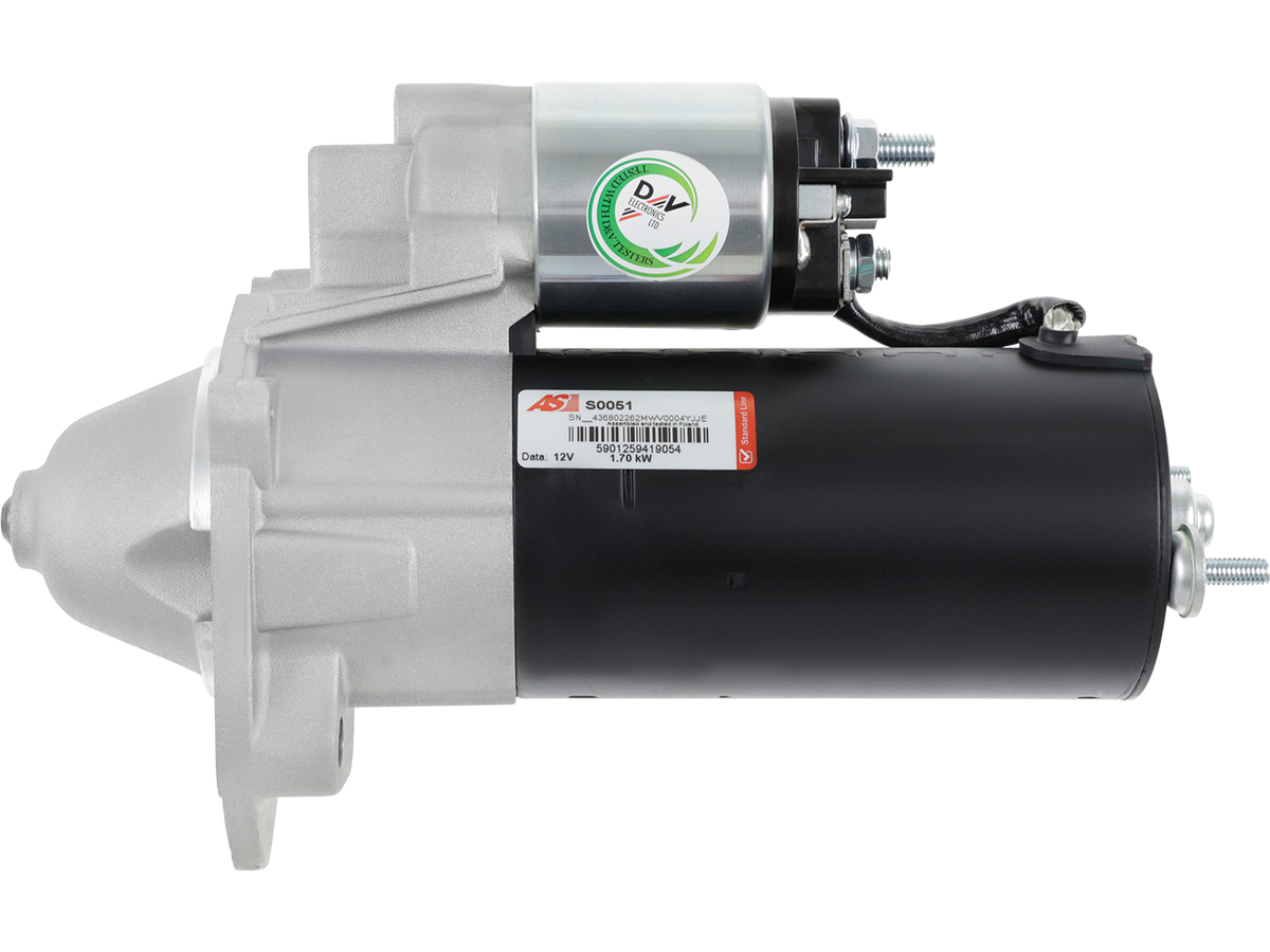 Démarreur Mercedes A004151780180 Sando 6010542.0 Woodauto STR50064, démarreur 12 V 1,70 kW à 10 dents, fabriqué par distripiecesautos66