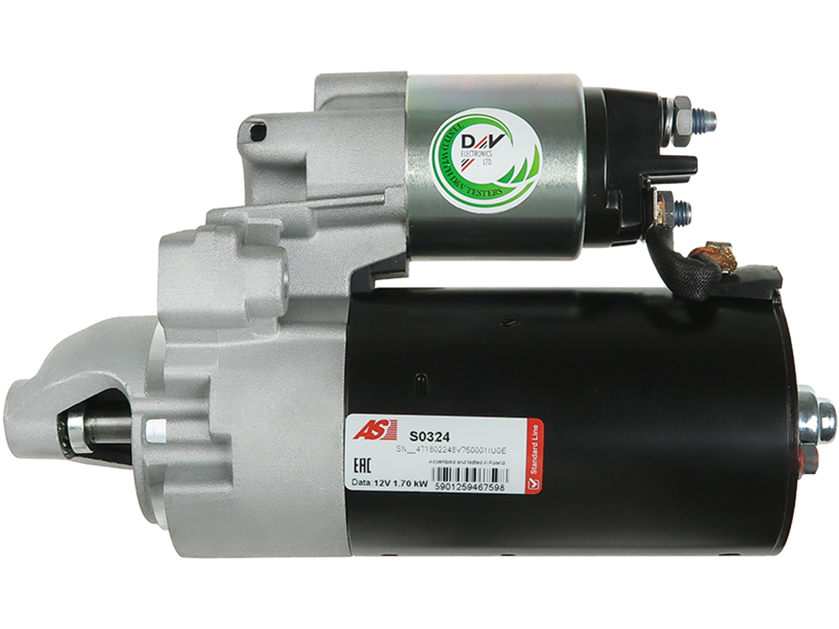 Démarreur automobile Lucas LRS2410 Borg & Beck BST2647 3effe STRL651 Powermax 88214302, vue de profil, vendu par distripiecesautos66