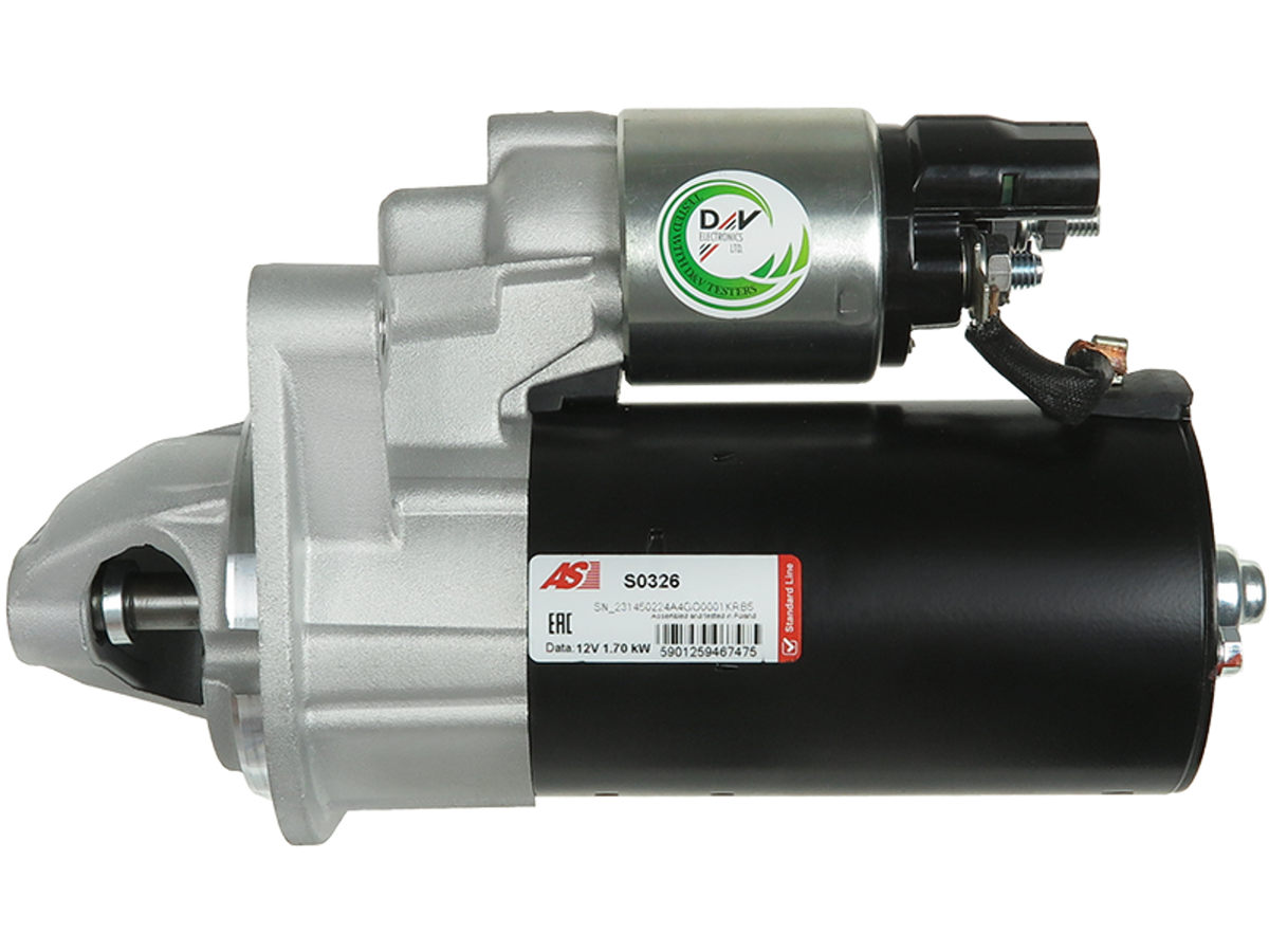 Démarreur Bosch 0001110186 Wai 190.978.092.018 Electrolog STR1855 Da Silva 042298, pièce automobile neuve pour Toyota Hilux, vue latérale – vendeur distripiecesautos66