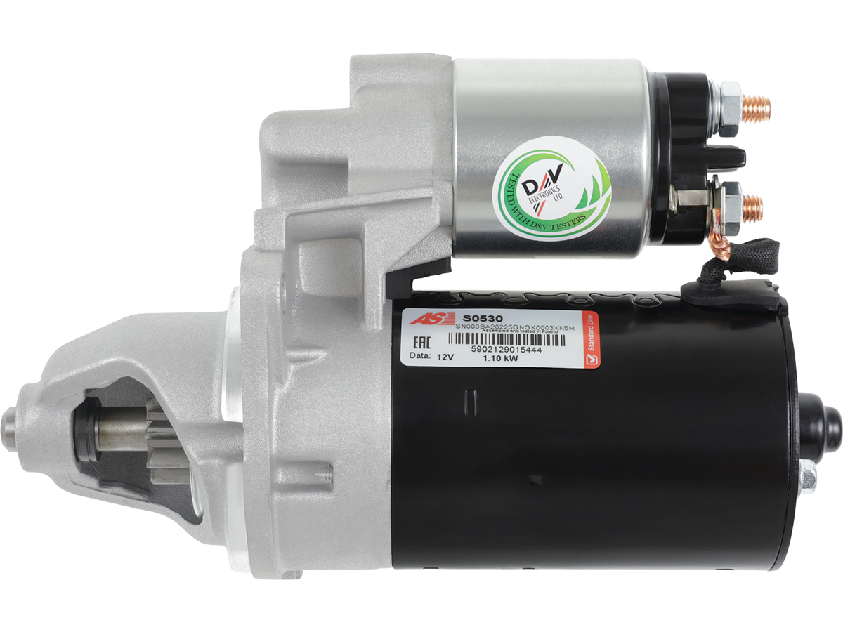 Démarreur Mahle MS413 Casco CST10180OS Sidat S12BH0722A2, moteur de démarrage 12 V 1,10 kW à 9 dents, fourni par distripiecesautos66