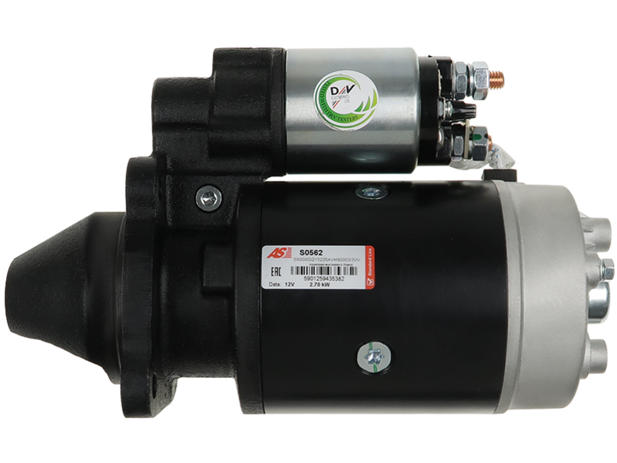 Démarreur MWM 605720100105 Sando 6010235.0 Auto Magneto AM-2349, démarreur 12 V 2,70 kW à 9 dents, fourni par distripiecesautos66