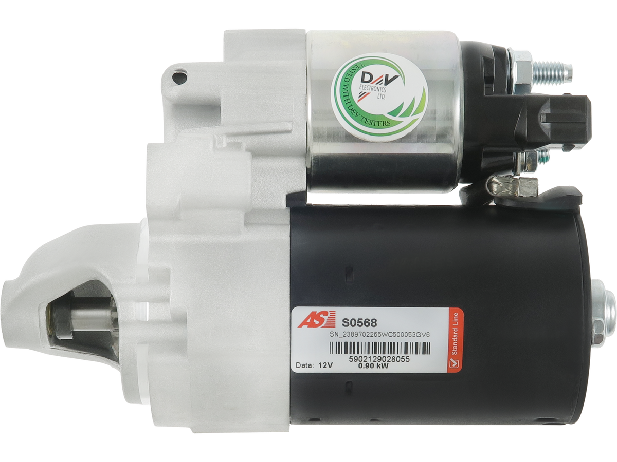Photo d’un démarreur automobile 12 V, 0,90 kW, 10 dents, référence Steyr 7552105 | Stark SKSTR-0330390 | Stellox 06-10149-SX, vendu par distripiecesautos66, avec Livraison France Espagne Pologne Portugal Allemagne Pays Bas Belgique Luxembourg Italie Portugal Autriche.