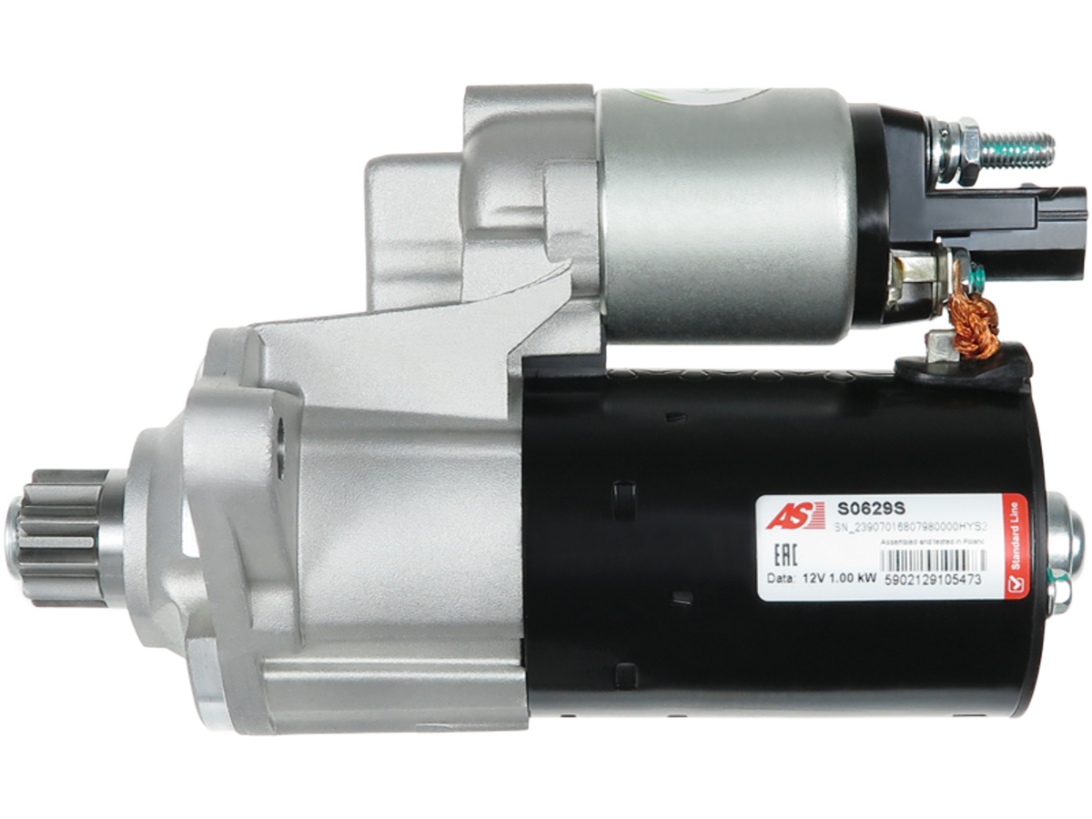 Démarreur Lucas LRS2220 Woodauto STR50315 Exact 2-0586, pièce automobile 12 V visible sur fond transparent, proposé par distripiecesautos66 à prix discount, qualité Premium, garantie 2 ans.