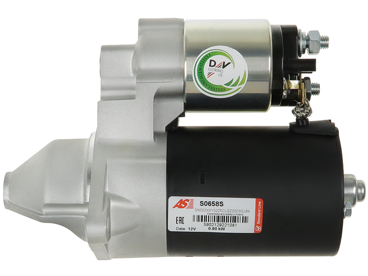 Démarreur Opel R1540021 et R1540023 Sando 6010120.1, référence S0658S, vue du démarreur automobile 12 V, fourni par distripiecesautos66