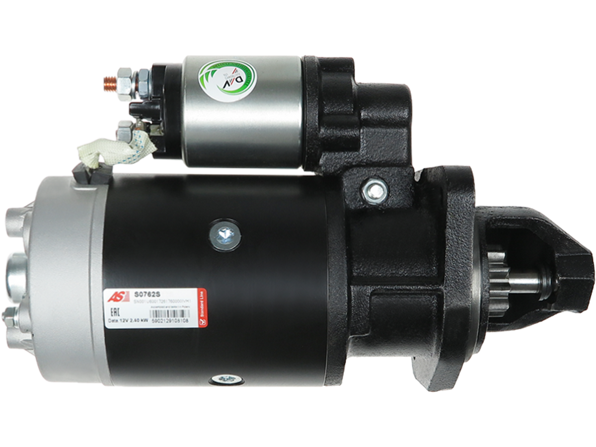 Démarreur Lucas LRS124 12 V 2,4 kW 10 dents pour Nissan Patrol, Massey Ferguson et Rover, présenté par distripiecesautos66, prix discount qualité origine garantie 2 ans.
