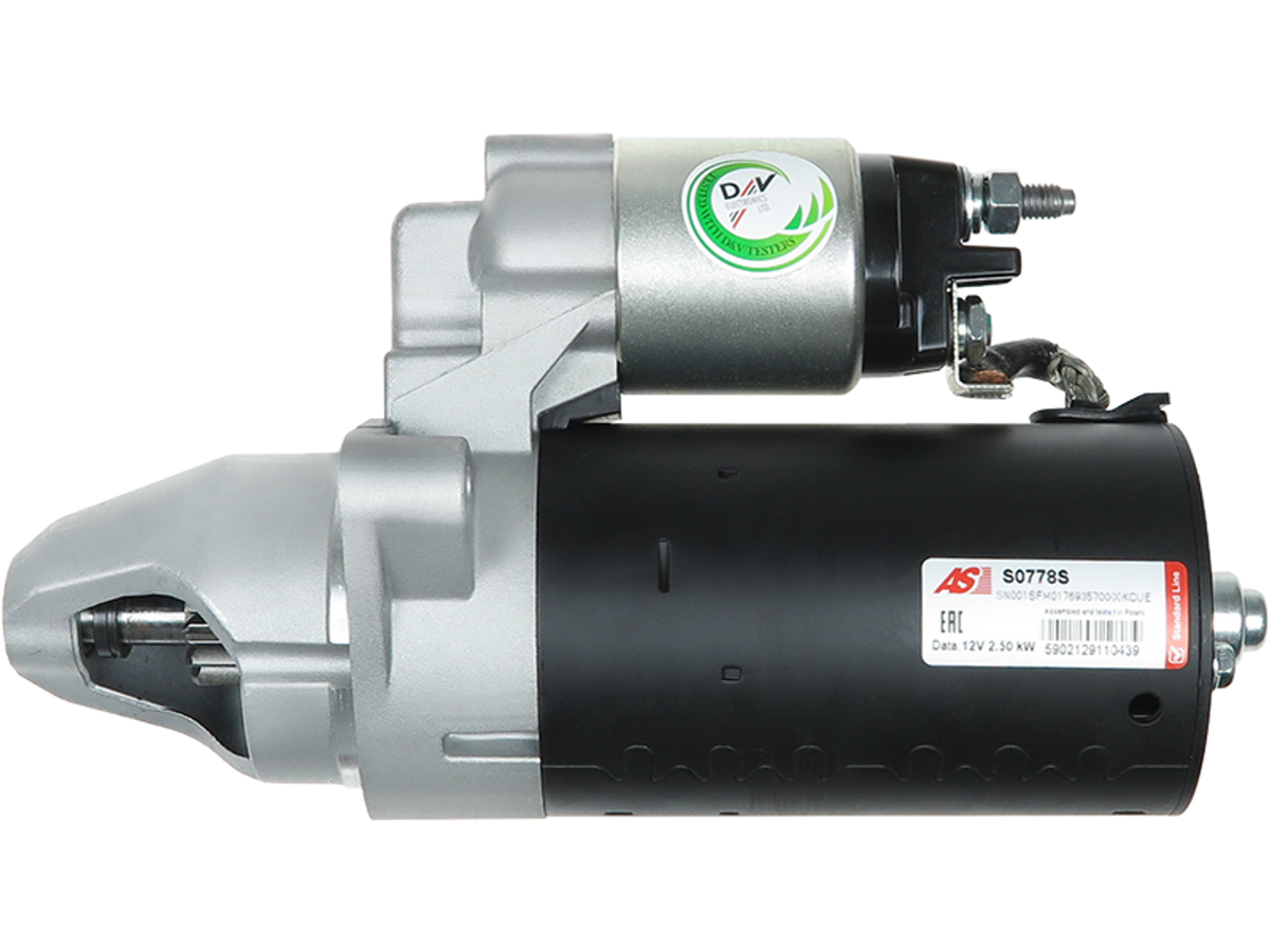 Démarreur 12 V 2,5 kW Lucas LRS2655 – 10 dents pour Porsche Panamera 970, pièce automobile vendue par distripiecesautos66, vue latérale du démarreur. Prix discount, qualité Origine, garantie 2 ans. Livraison France, Espagne, Italie, Portugal, Belgique, Luxembourg, Pays-Bas.