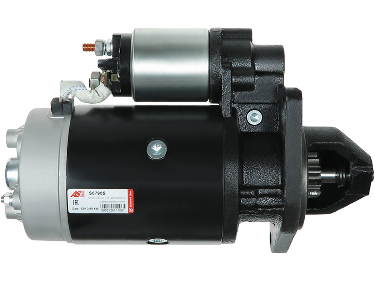 Démarreur Lucas 12 V 3,6 kW LRS1498 à 10 dents pour New Holland 8160 à M160, fourni par distripiecesautos66, Prix discount qualité Premium garantie 2 ans