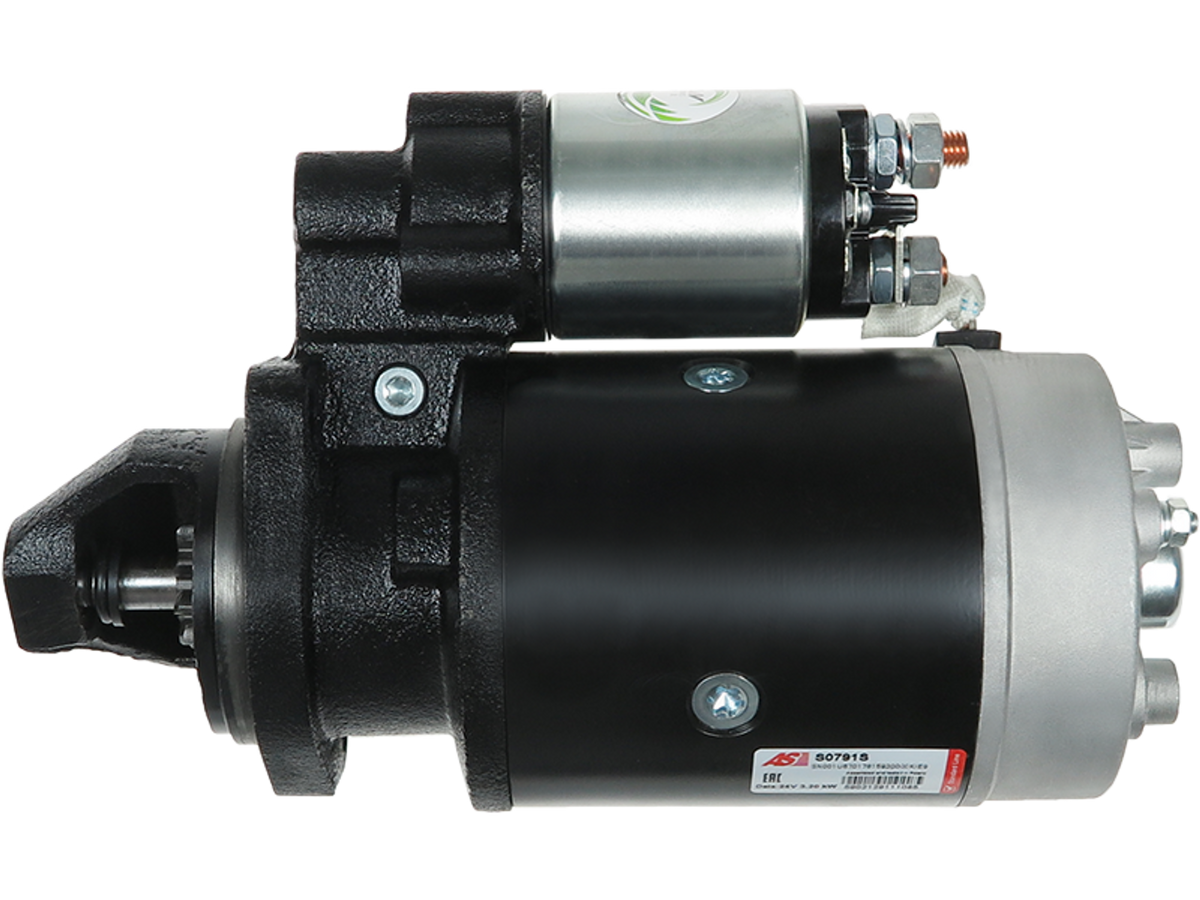 Démarreur Ruggerini 56358 24 V et 3,20 kW, vue produit compatible moteurs Lombardini et Ruggerini, proposé par distripiecesautos66 avec Prix discount qualité Premium garantie 2 ans
