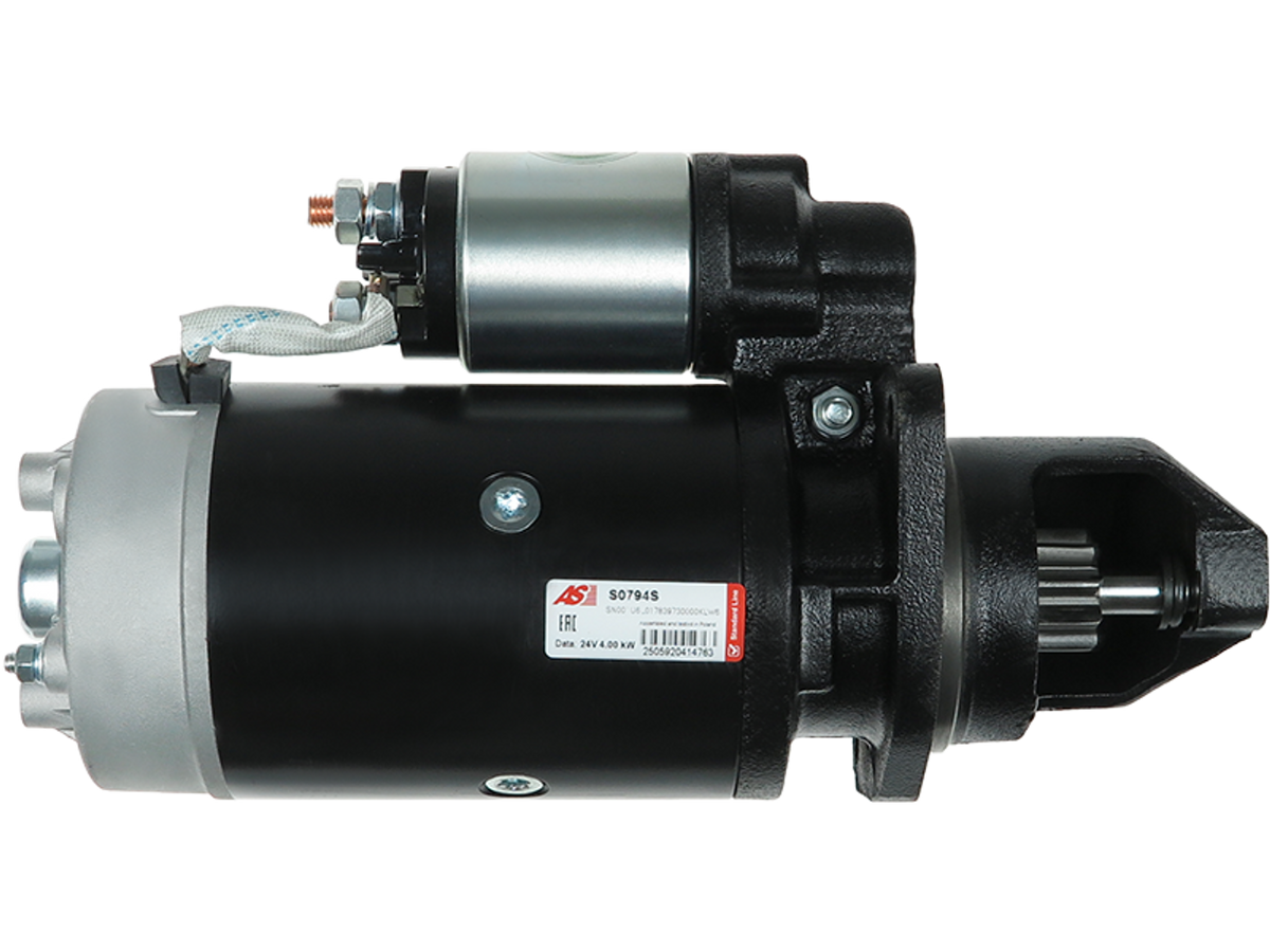 Démarreur Lucas LRS840 24 V 4 kW 9 dents et 3 fixations pour tracteurs Fiat Série 65-75, pièce neuve proposée par distripiecesautos66, prix discount, qualité d’origine et garantie 2 ans.