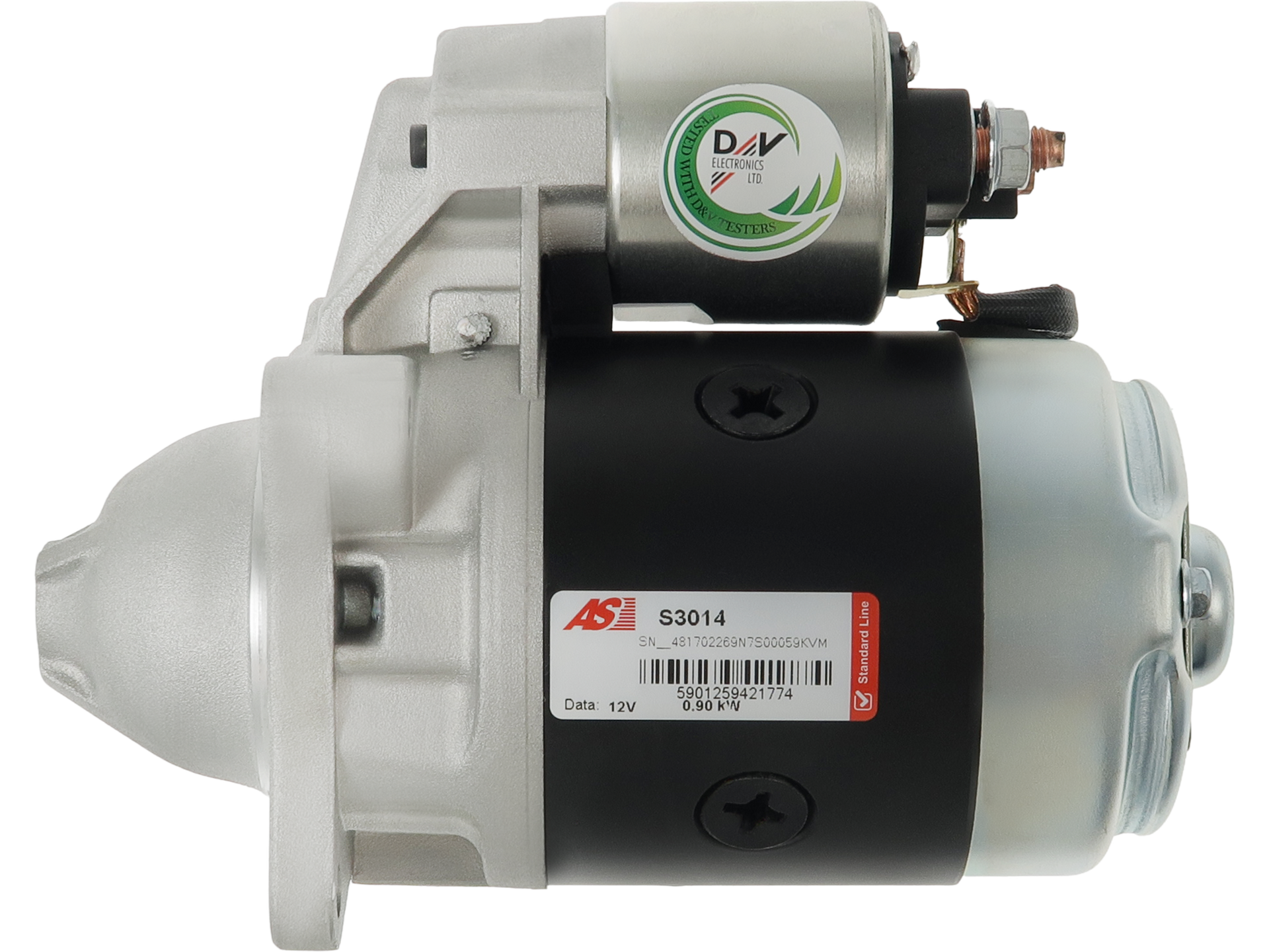 Démarreur Volvo 340-360 1.4 - Référence S3014, avec tension de 12V et puissance de 0.90kW, proposé par distripiecesautos66.