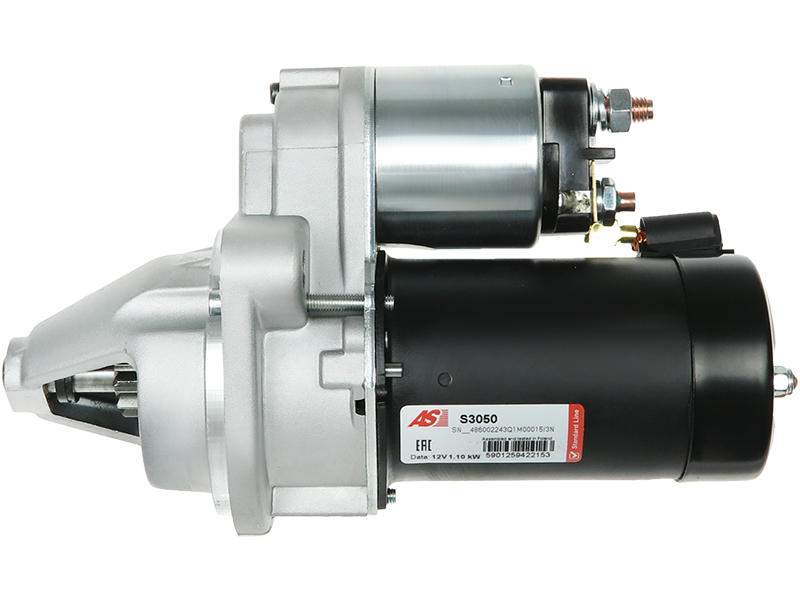 Démarreur VOLVO PENTA 2.3 Moteur 01.1987+ 12V 1.10kW conçu par distripiecesautos66, présentant un design compact avec connecteurs électriques.