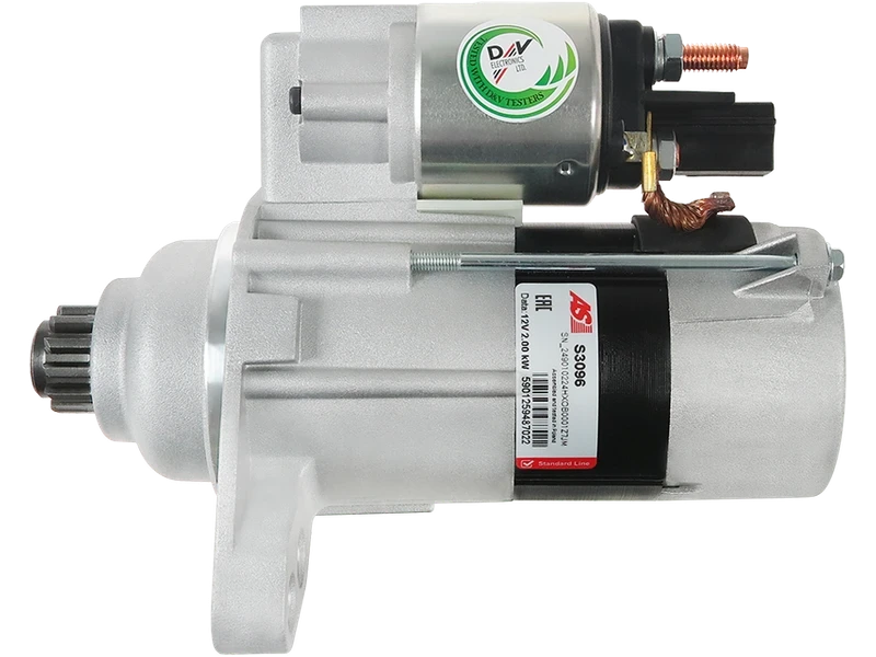 Démarreur de qualité origine pour VW Passat B6 2.0 TDI, référence S3096, vendu par distripiecesautos66. Cette pièce est essentielle pour assurer le bon fonctionnement du moteur.