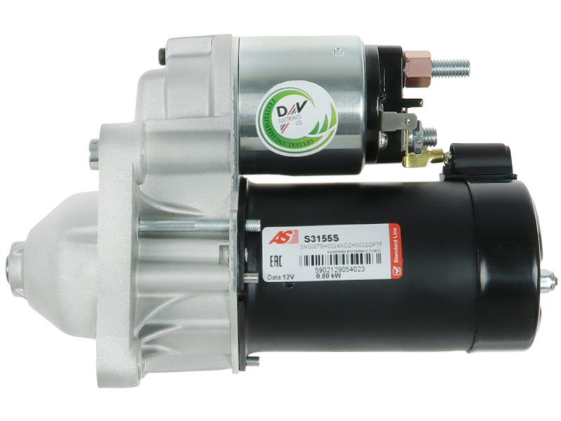 Démarreur AS-PL S3155S 12V 0.80kW Rotatif CW Compatible Fiat & Lancia - Qualité Premium