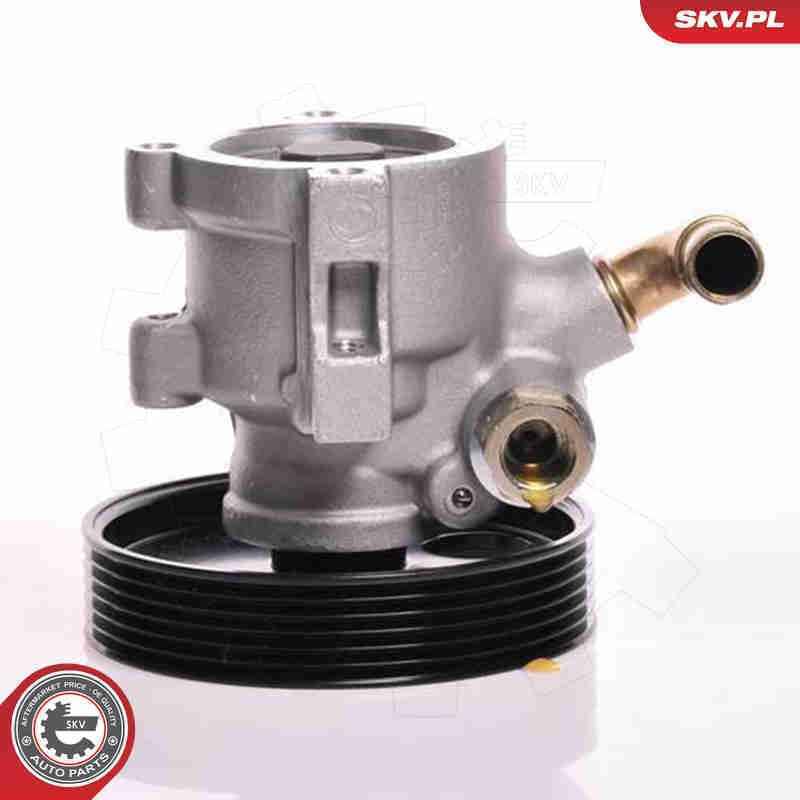 Pompe de direction assistée hydraulique pour Peugeot 406 1.9 D, référence 10SKV013, de distripiecesautos66. Cette pompe est fabriquée en aluminium, avec une pression de service de 90 bar et un débit de 60 l/h, conçue pour une performance optimale.
