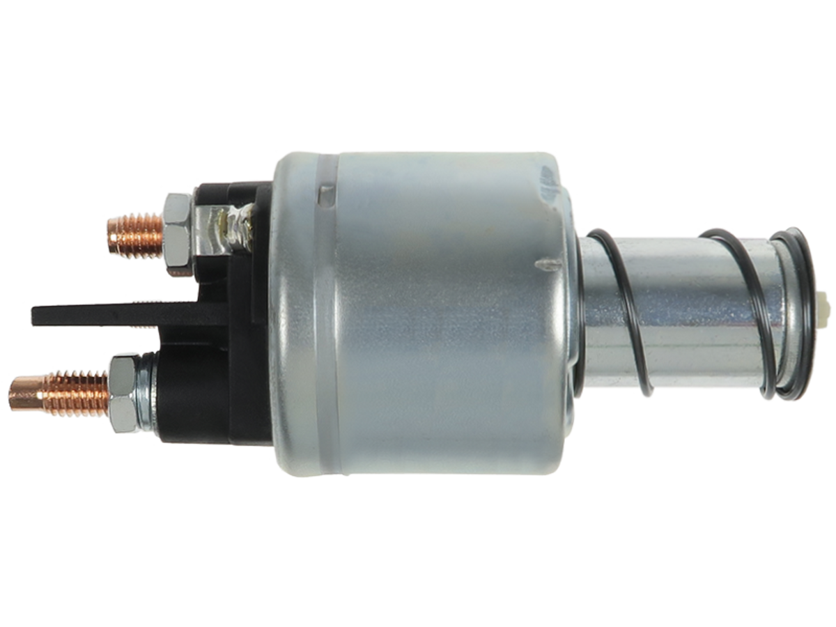 Solénoïde de démarreur 12 V Valeo FS10E3 – réf. SS3036, compatible FS10B3 et FS10E10, vue du composant métallique avec bornes filetées, proposé par distripiecesautos66