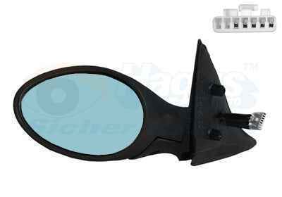 Rétroviseur Électrique Gauche ALFA ROMEO 156 043148, Teinté Bleu, Chauffant, Convexe - Van Wezel 0156807